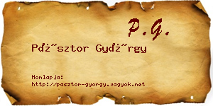 Pásztor György névjegykártya